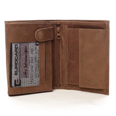Delami Pánská kožená peněženka s prošíváním Philip koňaková