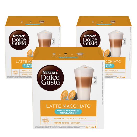 NESCAFÉ Dolce Gusto® kávové kapsle Latte Macchiato Unsweetened 3balení