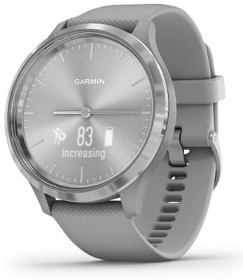 hybridní chytré hodinky Garmin vivomove 3, tep, stres, spánek, metabolismus, pitný režim, vzdálenosti, kroky, spálené kalorie, VO2 Max, zásoba energie