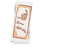 INFIBRA Papírová kapsička na příbory Infibra Buon Appetito "oběd" s bílým ubrouskem - 125ks
