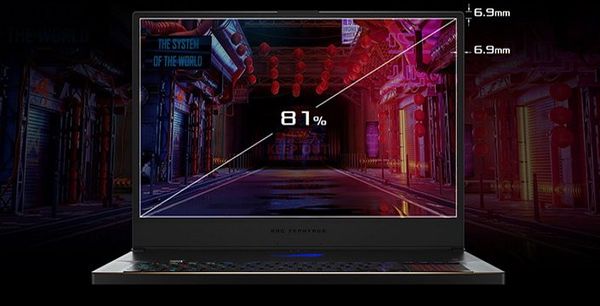 Herní notebook Asus ROG Zephyrus S (GX701GVR-H6033T), Full HD IPS obrazovka, AntiGlare, NVIDIA G-Sync, panel 240 Hz