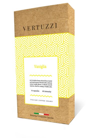 Vertuzzi Vaniglia – kompostovatelné kapsle pro kávovary Nespresso, 10 ks