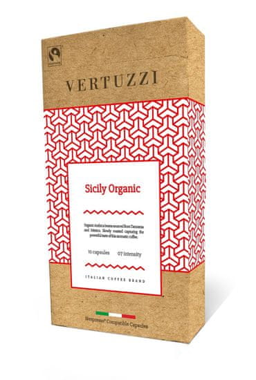 Vertuzzi Sicily Organic – kompostovatelné kapsle pro kávovary Nespresso, 10 ks