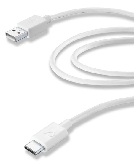 CellularLine USB datový kabel s konektorem USB-C, 2 m, bílý, USBDATACUSBC2M