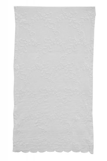 Lene Bjerre Vyšívaný běhoun na stůl MADDIE bílý, 50 x 180 cm