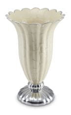 Julia Knight Perleťová váza PEONY stříbrná/ smetanová