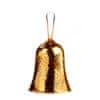 Zlatý skleněný zvonek 13 cm