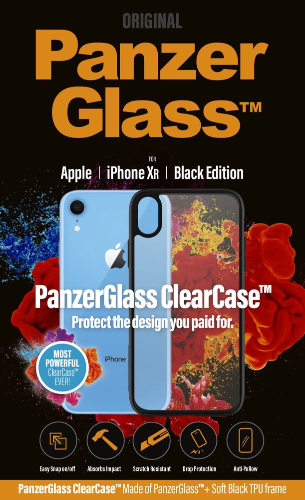 PanzerGlass ClearCase pro Apple iPhone Xr Black Edition 0220