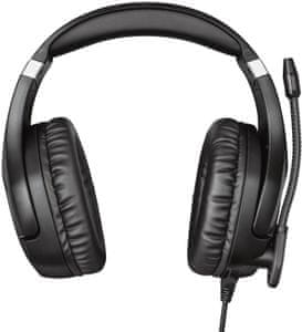 herní sluchátka Trust GXT 488 Forze (23530), 50mm měniče, opletený kabel dualshock4, flexibilní mikrofon, ovladač hlasitosti a mikrofonu