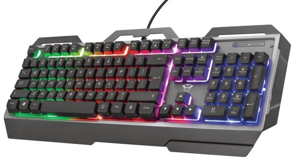 Herní klávesnice Trust GXT 856 Torac, barevné LED podsvícení, nastavitelný jas světa, rychlost