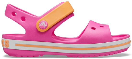 Crocs dívčí Crocband Sandal Kids Electric Pink/Cantaloupe 12856-6QZ