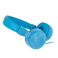 setty. kabelová sluchátka s mikrofonem 1,20m modrá GSM041707