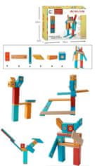 MAGPLAYER Magplayer dřevěná magnetická stavebnice 24 ks