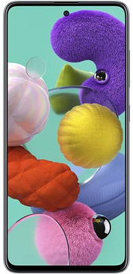 Samsung Galaxy A51, Super AMOLED Infinity-O bezrámečkový displej, velký, Full HD+, vysoké rozlišení displeje.