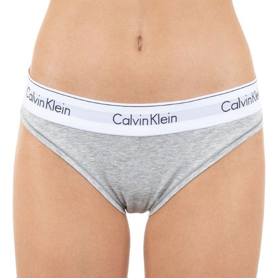 Calvin Klein Dámské kalhotky nadrozměr šedé (QF5118E-020)