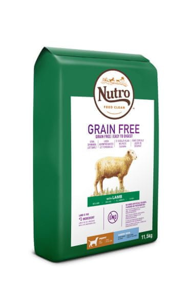 Nutro Grain Free granule s jehněčím pro štěňata 11,5 kg