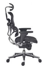 Ergonomická kancelářská židle ErgoHuman - černý čalouněný sedák