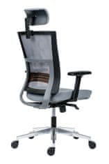 Antares Kancelářská židle NEXT PDH šedá s podhlavníkem