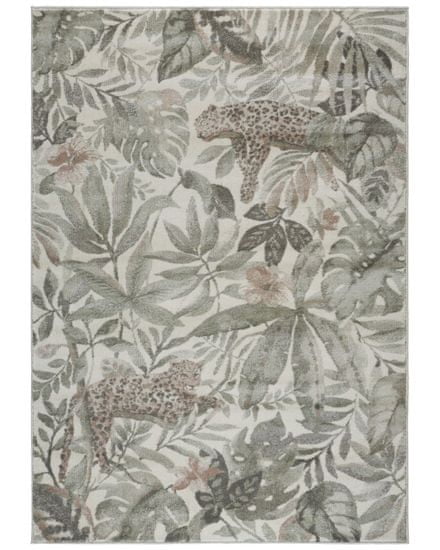 Elle Decor AKCE: 80x150 cm Kusový koberec Botanical 103902 Cream/Green/Copperbrown z kolekce Elle