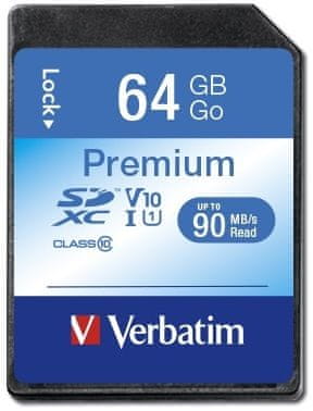 Levně Verbatim Premium SDXC 64GB UHS-I V10 U1 (44024)