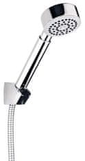 CERSANIT Sprchová souprava s bodovým držákem aton, 1 funkční, průměr ruční sprchy 8cm, kovová hadice dlouhá 150cm, s bodovým držákem a montážní sadou (S951-024)