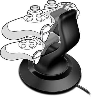 Dokovací stanice nabíječka herních ovladačů k Playstation 4 Speedlink Twindock pro PS4