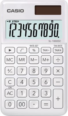 Kapesní kalkulačka Casio SL 1000 SC, solární, malá, lehká, základní