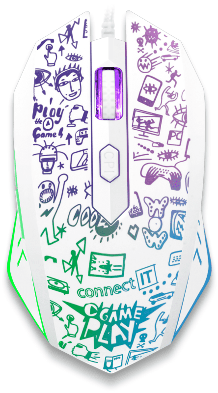 Connect IT Doodle White, Limited Edition (CMO-1144-DD)