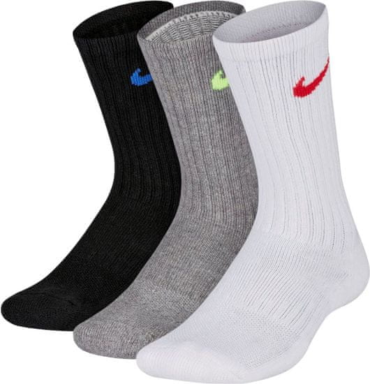 Nike dětské ponožky Cushioned Crew Training Socks (3Pack)