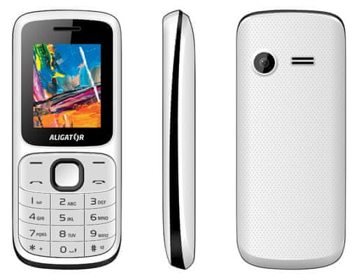 Aligator D210 Dual SIM, malé rozmery, kompaktný, ľahký, výrazný, atraktívny, pohodlné písanie na klávesnici, ovládanie jednou rukou