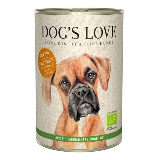 Dog's Love konzerva 100 % BIO Organic krocan 400 g