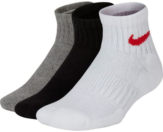 Nike dětské ponožky Cushioned Quarter Training Socks (3 Pair)