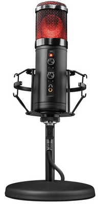 Streamovací mikrofon Trust GXT 256 Exxo kardioidní, vestavěný pop filtr, stojan, LED podsvícení, USB