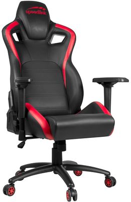 Speedlink Xandor, fekete/piros (SL-660005-BKRD) gamer szék, kényelmes, fejtámla, szellőzőnyílások, műbőr, puha párnázás, karfa
