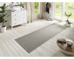 BT Carpet Běhoun Nature 104273 Light Grey – na ven i na doma 80x150