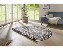 NORTHRUGS Kusový koberec Twin Supreme 104165 Siruma Black/Cream kruh – na ven i na doma 140x140 (průměr) kruh