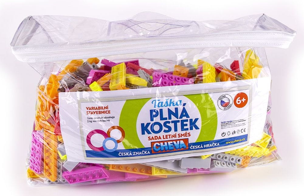 Cheva Stavebnice taška plná kostek Sada letní směs 2 kg