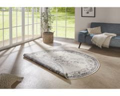 NORTHRUGS Kusový koberec Twin Supreme 104136 Grey/Cream kruh – na ven i na doma 140x140 (průměr) kruh