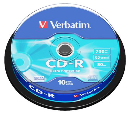 CD-R Verbatim, vysoká kapacita, optické disky, dlouhá životnost, velké balení
