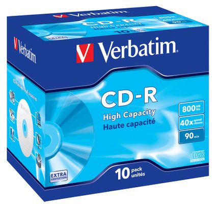 CD-R Verbatim, vysoká kapacita, optické disky, dlouhá životnost, velké balení