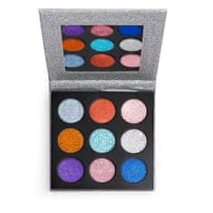 Makeup Revolution Zářící paletky třpytek (Pressed Glitter Palette) 9 x 1,2 g (Odstín Illusion)