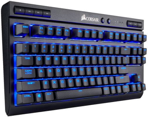 Herní mechanická klávesnice Corsair K63 Wireless, Cherry MX Red, US, anti-ghosting, full-key rollover, multimediální klávesy