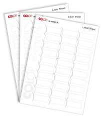 COLOP e-mark label sheets 48 × 18 mm, 10× A4 (30× label na archu) - zánovní