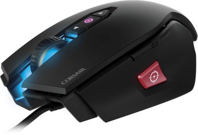 Herní myš Corsair M65 RGB Pro, černá (CH-9300011-EU), RGB, 12 000 dpi, 8 tlačítek, hliník, ergonomie, pravoruká, USB, doba odezvy