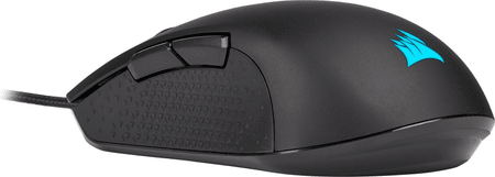 Gaming Mouse Corsair M55 RGB Pro, fekete (CH-9308011-EU), optikai érzékelő, hosszú élettartam, RGB effektusok, 8 gomb, ambidextrous, sokoldalú