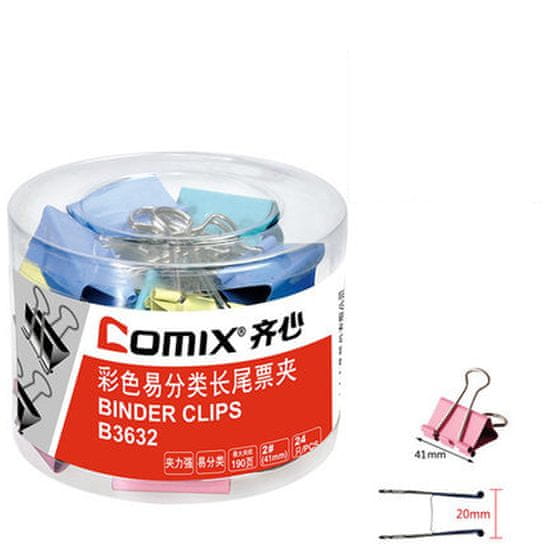 Comix Binder Clip Color 41mm B3632