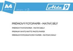 Alda9 Fotopapír A4 200 g/m2, premium matný, bílý, 50 listů