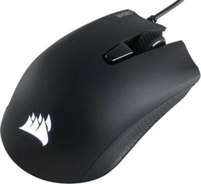Herní myš Corsair Harpoon RGB Pro (CH-9301111-EU), DPI 12 000, RGB, 6 tlačítek, makra, pohodlí, komfort