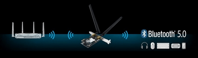 Router Asus PCE-AX3000 (90IG0610-MO0R10) Wi-Fi 2,4 GHz 5 GHz WPA 3 zabezpečení Bluetooth 5.0
