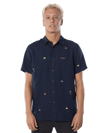 Rip Curl pánská košile SWC Motif Linen S/S Shirt